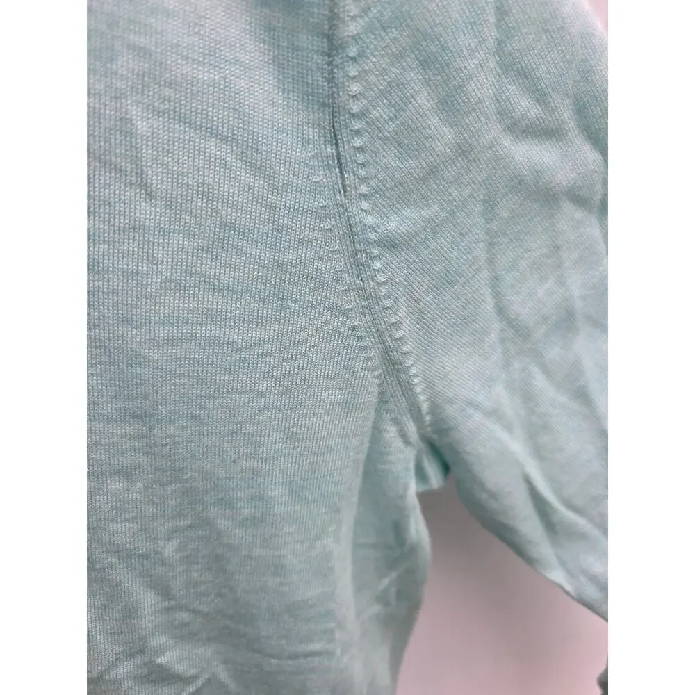 Soft Banana Republic Light Blue 100% Merino Wool V-Neck Sweater Size XL